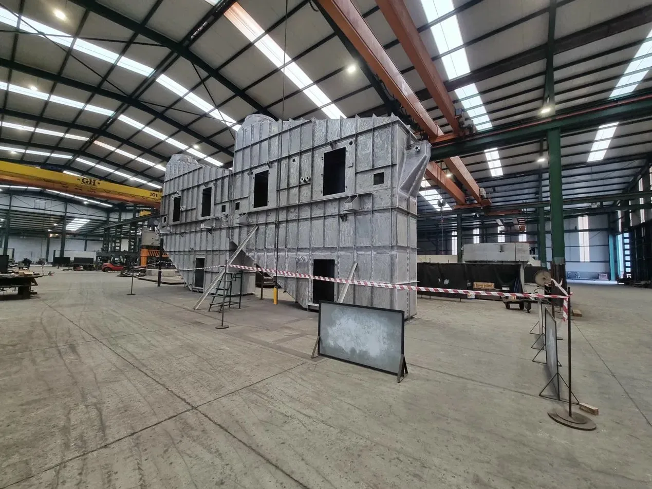 Enfriador de lecho fluido fabricado por COMSPAIN para enfriamiento eficiente de producto